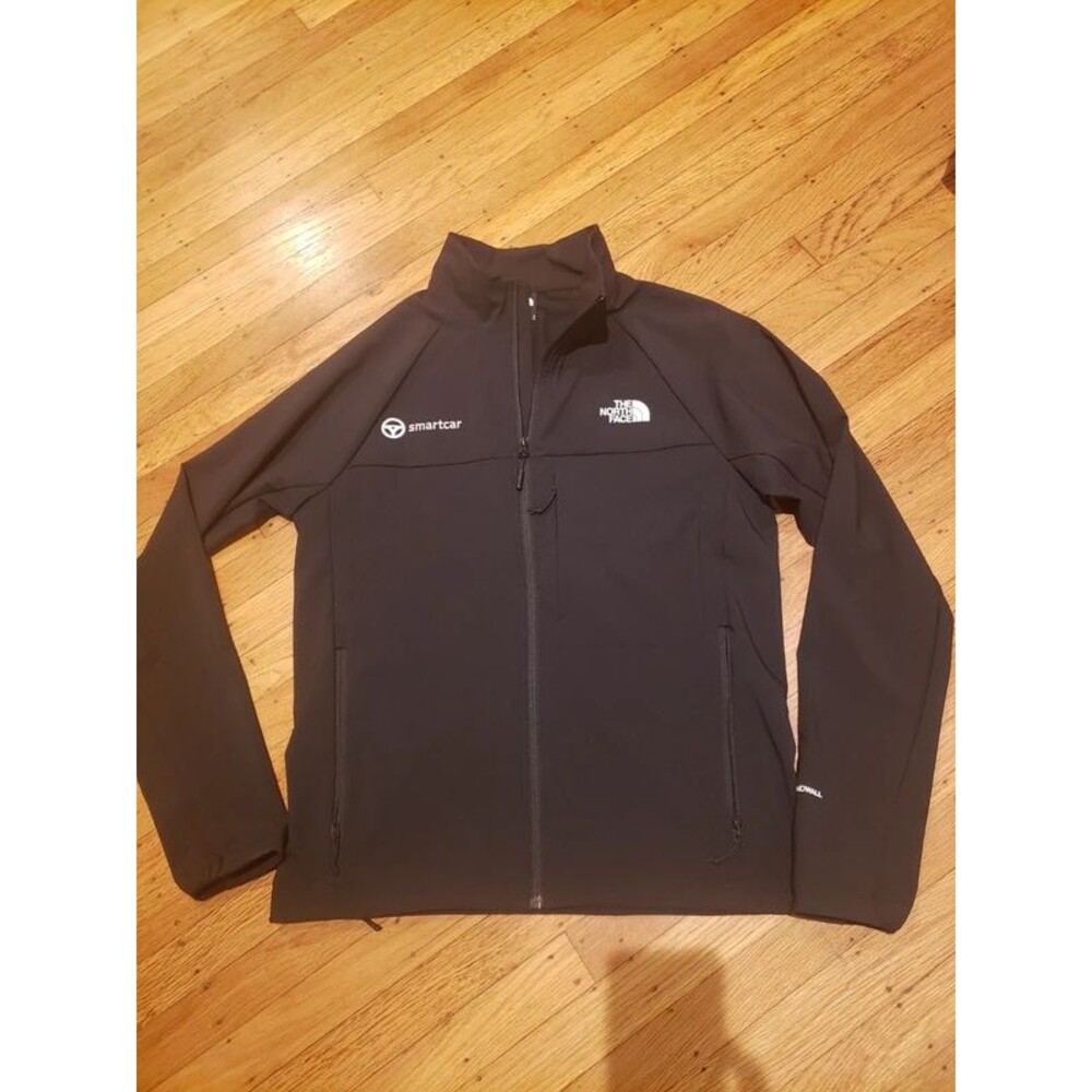 Northface Mens Size M Black Windwall Windbreaker Jacket Smartcar LOGO